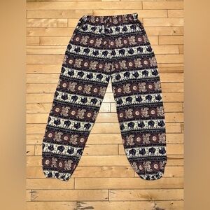 Bohemian Elephant Print Pants